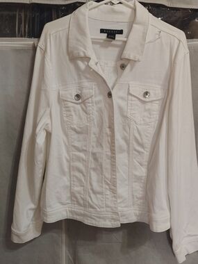 Baccini White Denim-Style Jacket